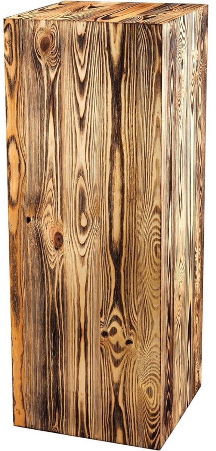 Rustieke houten zuil voor planten en decoratie - 80 x 30 x 30 cm - grenen