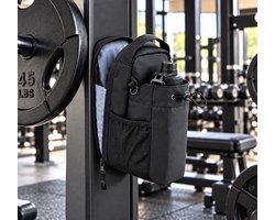 Magnetische Sport- & Reistas – Zwart - Waterafstotend – Met Flessenvak & Magneet – Lichtgewicht Schoudertas – Compact & Verstelbaar – Unisex – 1,5L - Gym tas - Workout tas - Festival tas - Wandel tas - Sporttas Magnetisch