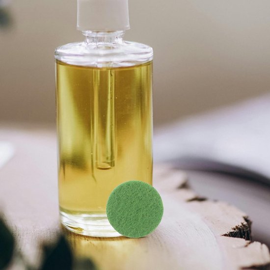 300 Stuks Auto Aromatherapie Navulpads Rond Groen Geschikt voor Essentiële Olie Diffusers Universele Pasvorm Langdurige Geurverversing DIY Geurfilters voor Ventilatieroosters — afbeelding 4
