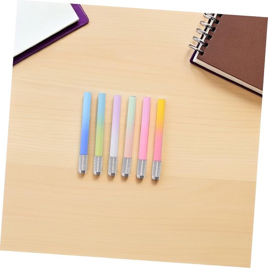 6 Stuks Delige Potloodverlenger Duurzame Plastic Potloodopzetstukken voor Schets Potloden Comfortabele Potloodhouder voor Tekenen Schrijven Make-up Geschikt voor School Kantoor — afbeelding 5