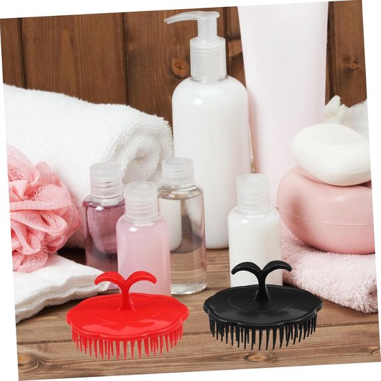 4 Stuks Delige Zachte Plastic Hoofdhuidverzorgingsborstel met Ergonomisch Ontwerp Shampoo Scrubber Massager voor Reinigen Roosverwijdering Geschikt voor Nat Haartypes — afbeelding 2