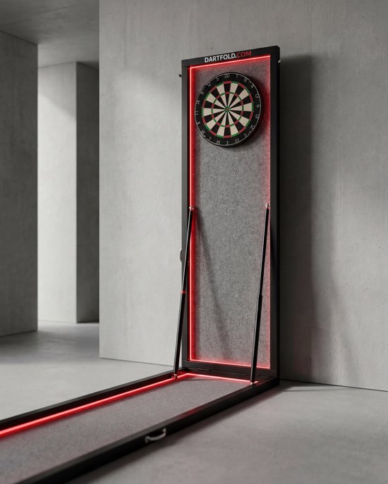 Dartfold LED Starterkit - Inklapbare dartbaan met LED, dartbord en 2 sets pijlen van Dartfold — afbeelding 4