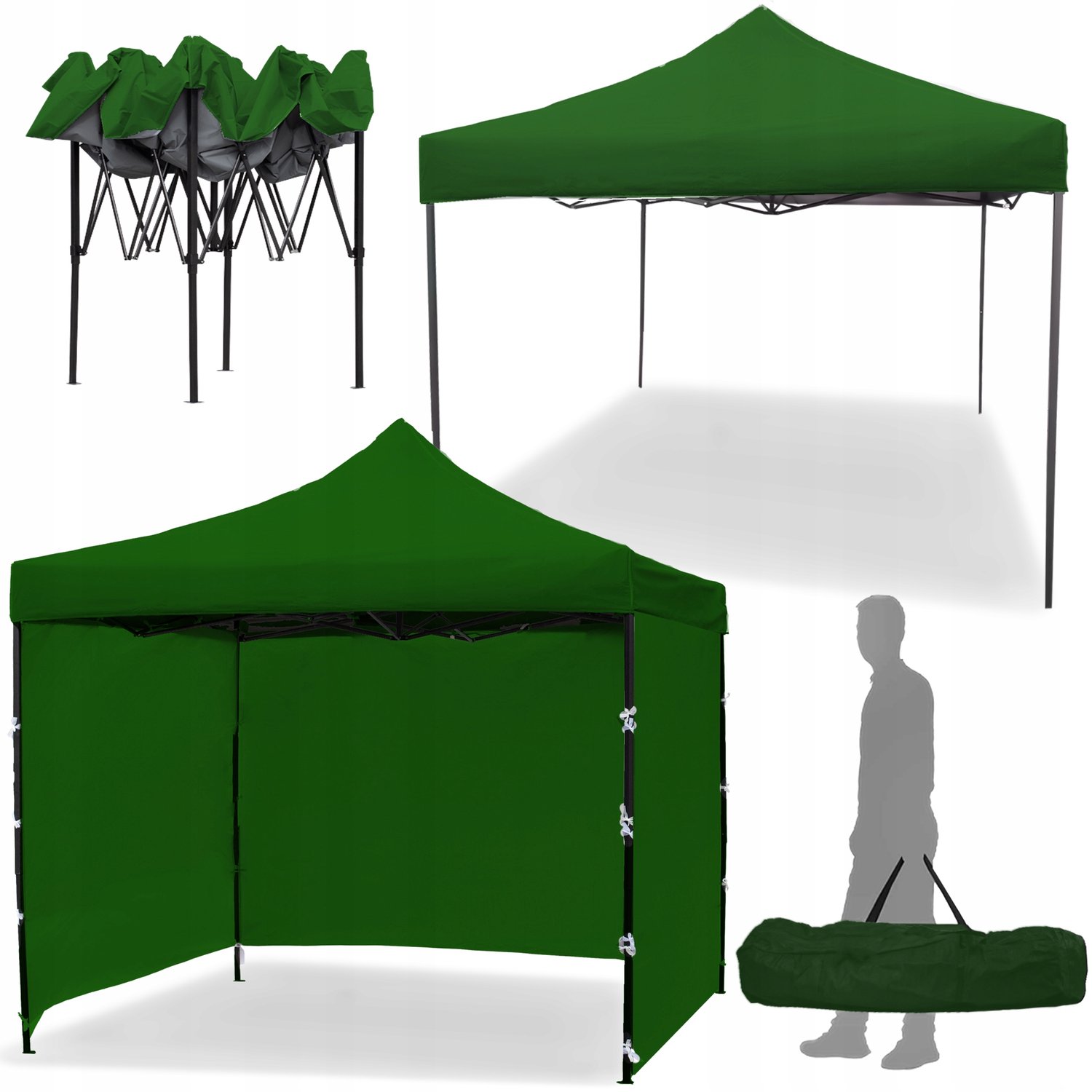 Snelle Partytent 3x3m - Tuinpaviljoen met Stalen Frame