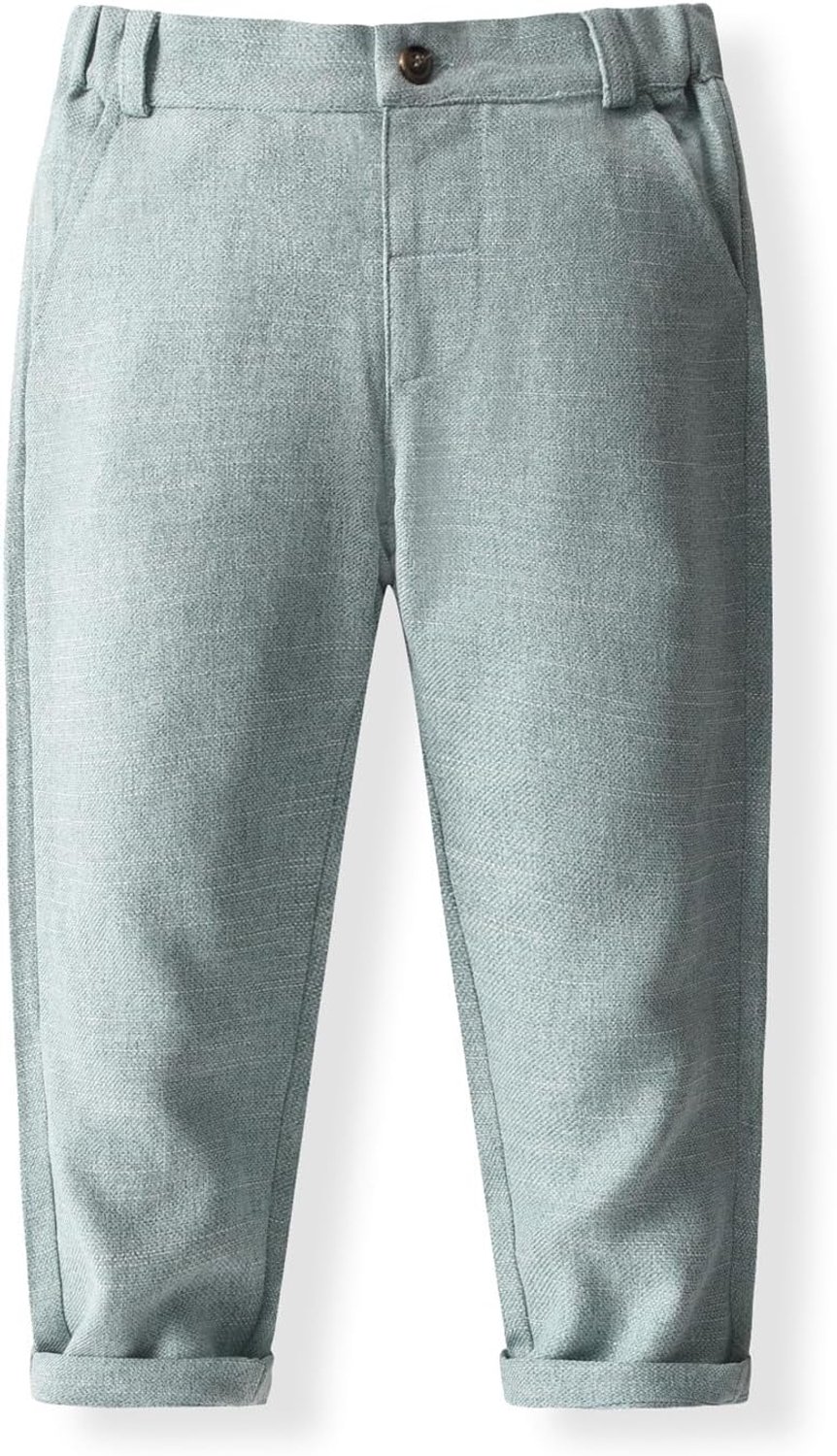 Formeel pak set voor baby's en peuters, gentleman met vest met vlinderdas, jurk, hemd, broek, bruiloftspak voor kinderen — afbeelding 5