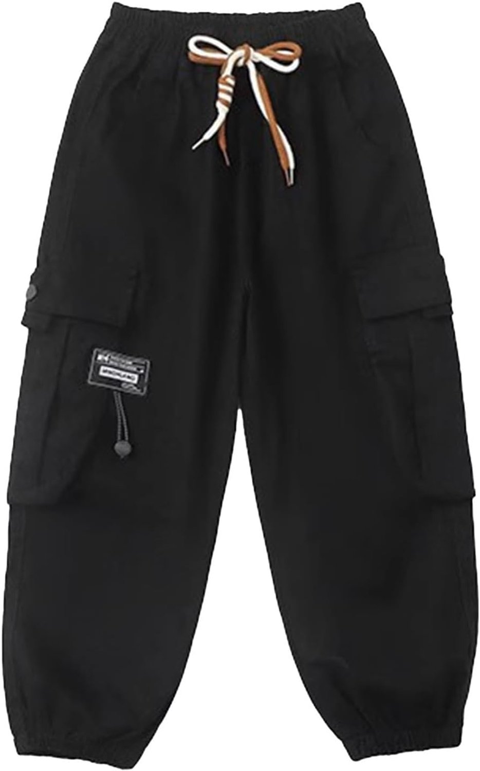 Cargobroek voor jongens met zijzakken voor herfst en winter, comfortabele, lange broek voor vrije tijd, outdooractiviteiten en school.