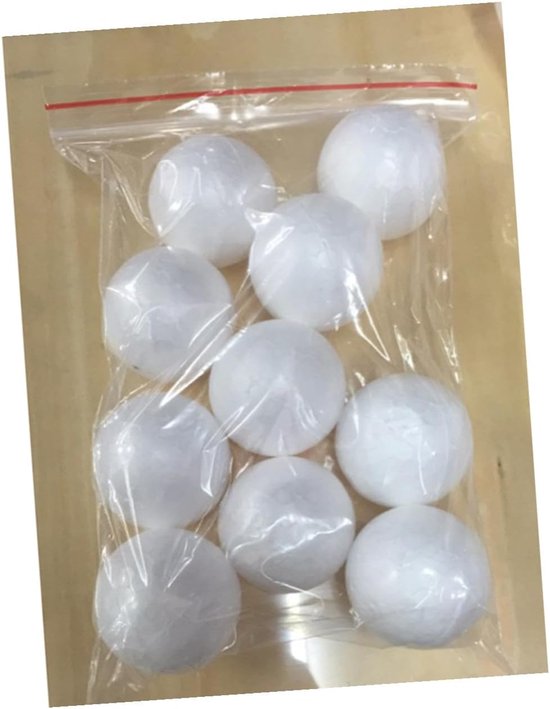 10 Stuks DIY-decoraties ornament halfronde schuimbal Witte schuimballen ambachtelijke schuimbal doe-het-zelf ambacht — afbeelding 3