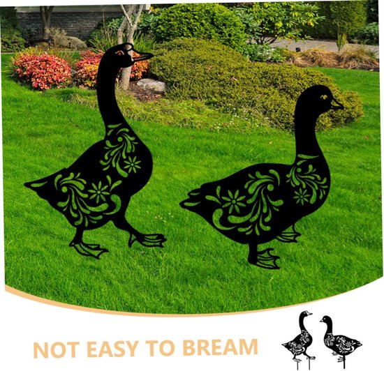 2stuks Ijzeren Eend Tuinsignaal Decoratieve Tuin Eend Stake Duurzame Tuindecoratie Voor Buiten Voor Feestelijke Versiering Tuinpaden — afbeelding 5