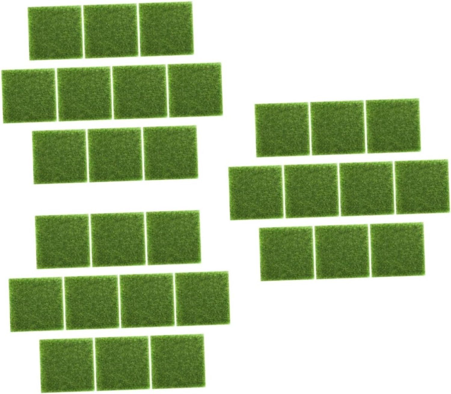 Happyyami 3 Sets Kunstgrasmatten Kunstgraskussens Tuindecoratie Kunststof Grasmatten Realistische Kunstgazons Eenvoudig Te Installeren Stevig 10 Stuks * 3