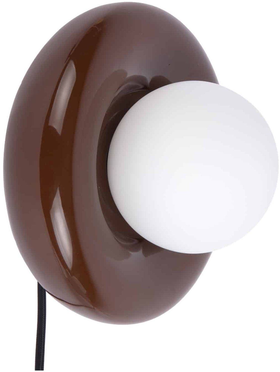 Leitmotiv Wandlamp Catania Ring - Chocoladebruin - 17x19x19cm - Binnen Scandinavisch