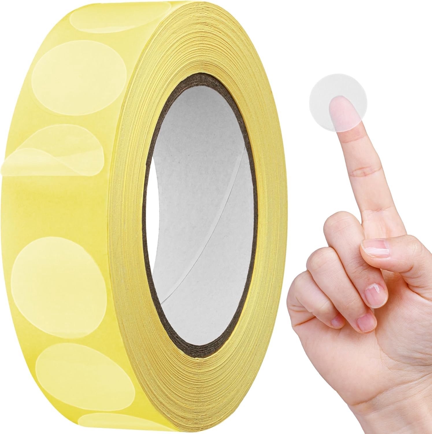 Doorzichtige stickers - 1000 stuks, 1,2 inch / 3 cm diameter, transparant - zelfklevende cirkellabels - ShopVlot