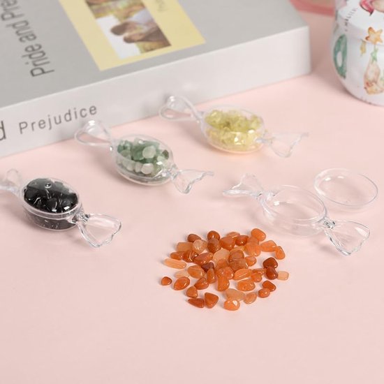 4 Stuks Natuurlijke Kristal Steen Imitatie Snoep Rode Dongling Steen Originele Steen Ornament Desktop Decoratie Diy Gift Ambachten Gift Ornamenten — afbeelding 2