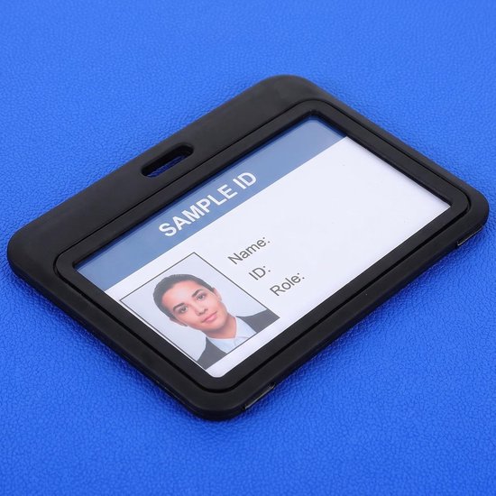 20 Stuks Horizontale Plastic Id-kaarthouders met Dubbelzijdige Transparante Vensters Stevige Bescherming voor Kantoor- Toegangskaarten — afbeelding 4