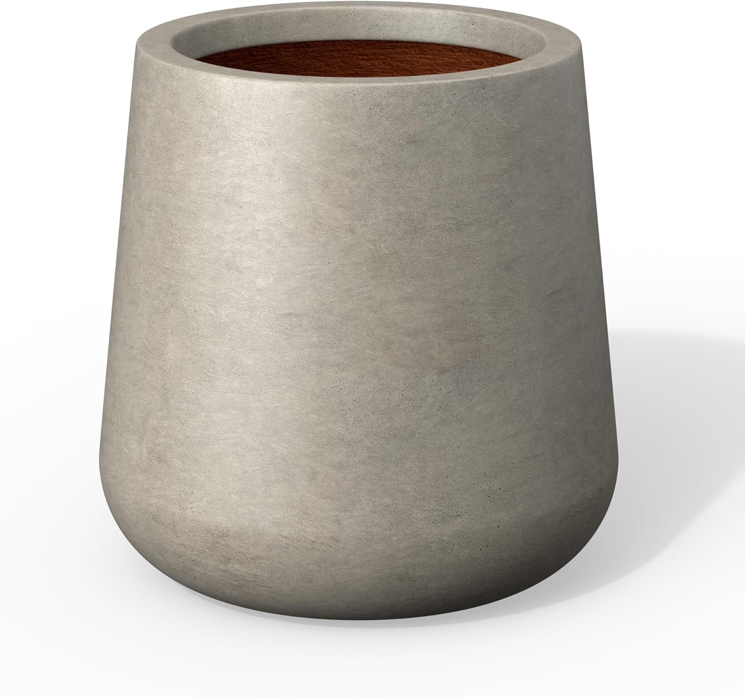 Kante Ronde plantenbak, verweerd beton, 11,8" Dia x 12,25" H