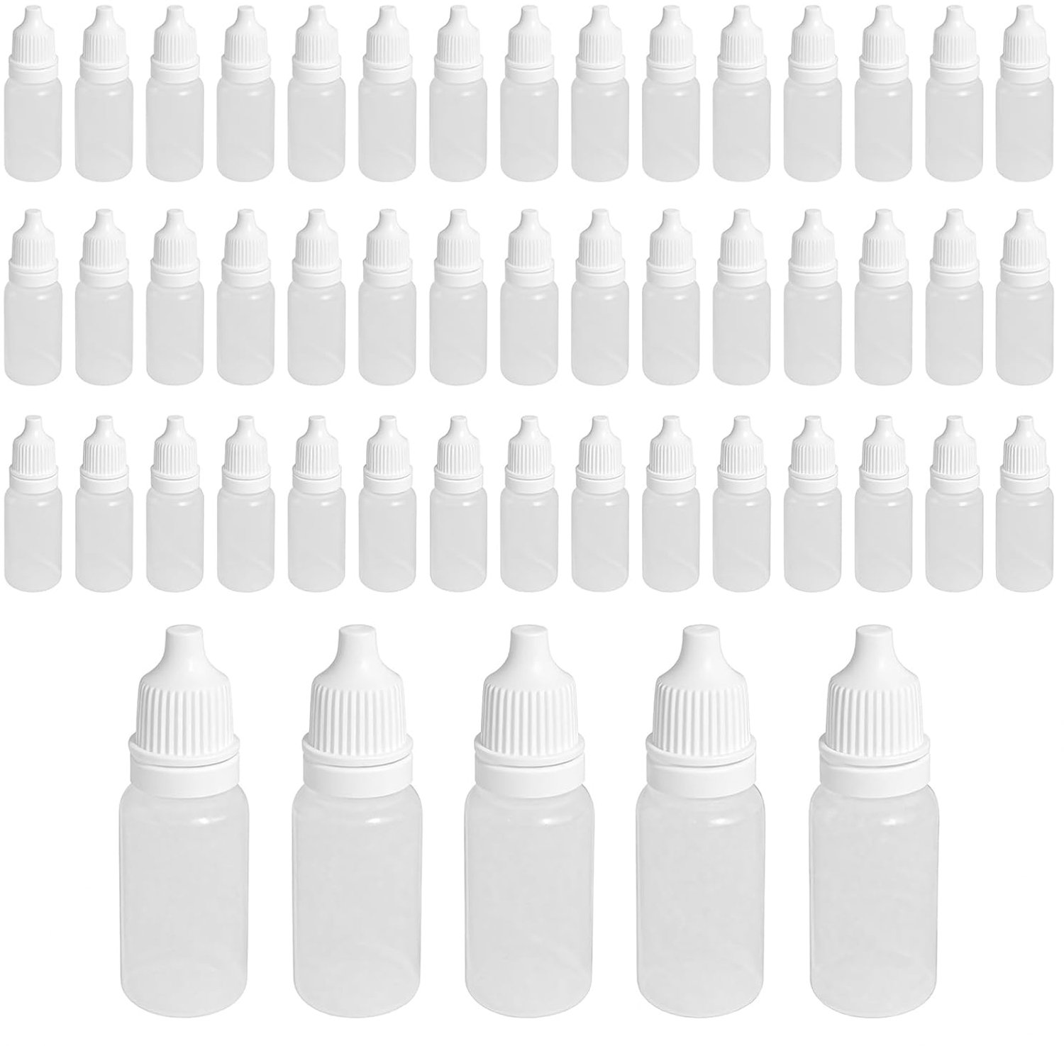 Fles/houder voor oogdruppels - 15 ml - met schroefdop en doseerdop - ideaal voor precisie dosering - ShopVlot