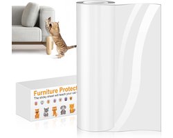 Antikrasbescherming voor banken, 30 cm x 5 m transparante zelfklevende rol, antikrasbescherming voor meubels, deuren, muren en aanrechtbladen.