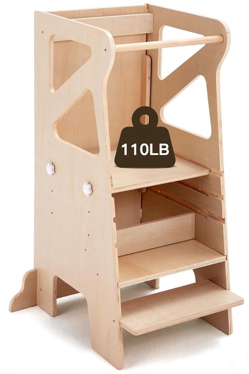 DailySupplies® Montessori Leertoren - Keukentoren Kinderen - Zelfstandig Leren - 56x89x53 - Bruin