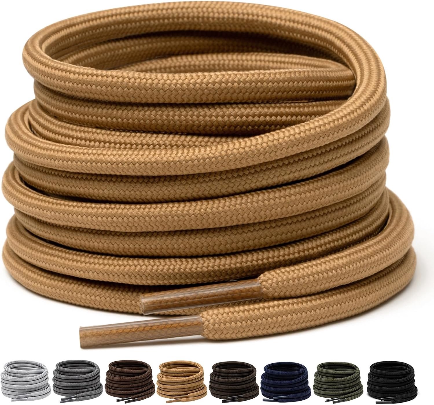 2 paar ronde schoenveters 4 mm veiligheidsveters voor outdoor wandelschoenen, duurzame veters voor sneakers