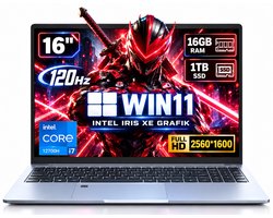 Ninkear N16 Pro - 16 inch laptop - Intel Core i7-12700H - 16GB DDR4 - 1TB SSD - 2.5K QHD 120Hz - 100% sRGB - 5500mAh - Intel Arc - Windows 11