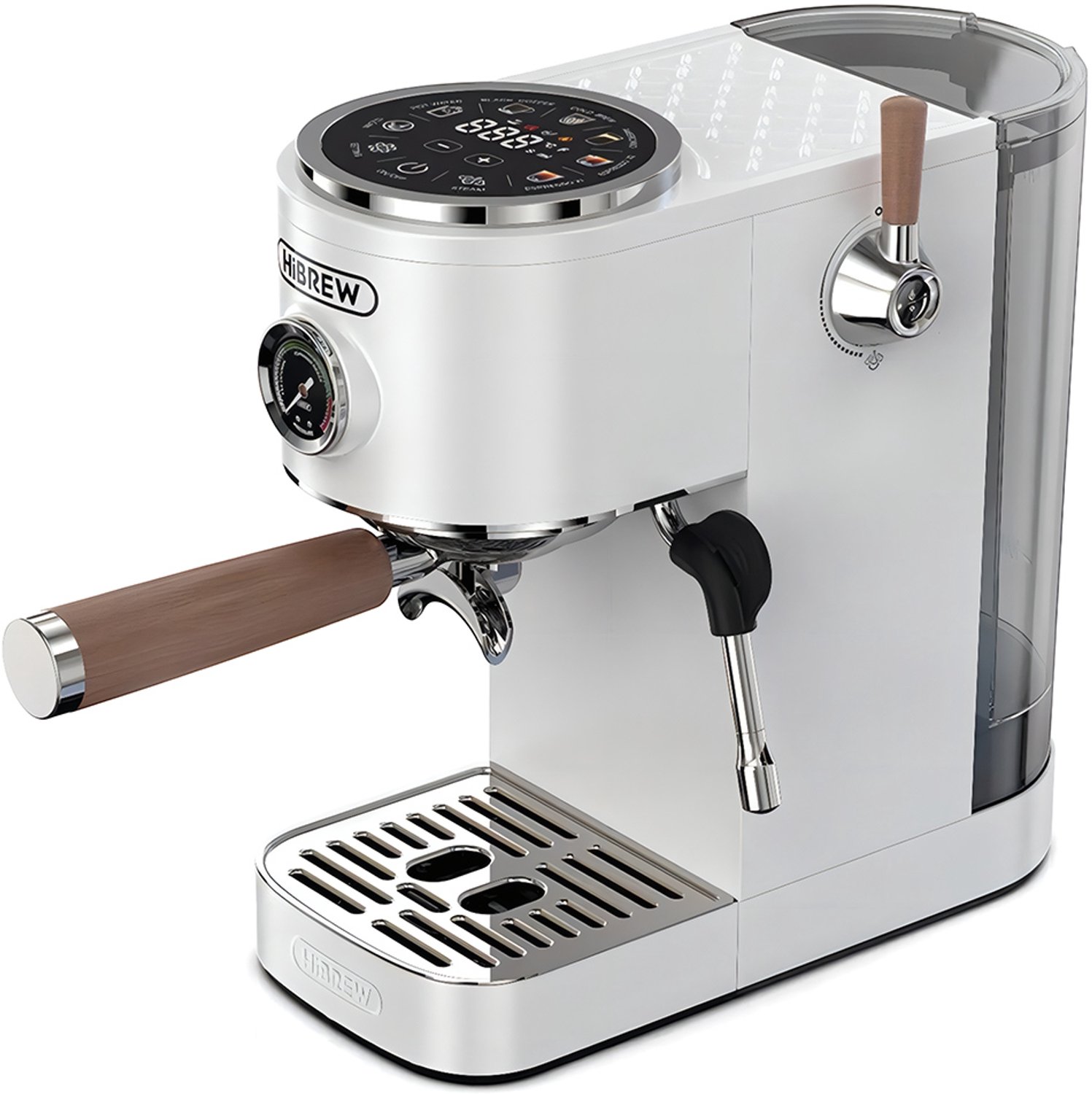 HiBREW H13 Halfautomatisch koffiezetapparaat, touchscreen, druk van 20 bar, multifunctionele zetmodi, verstelbare lekbak