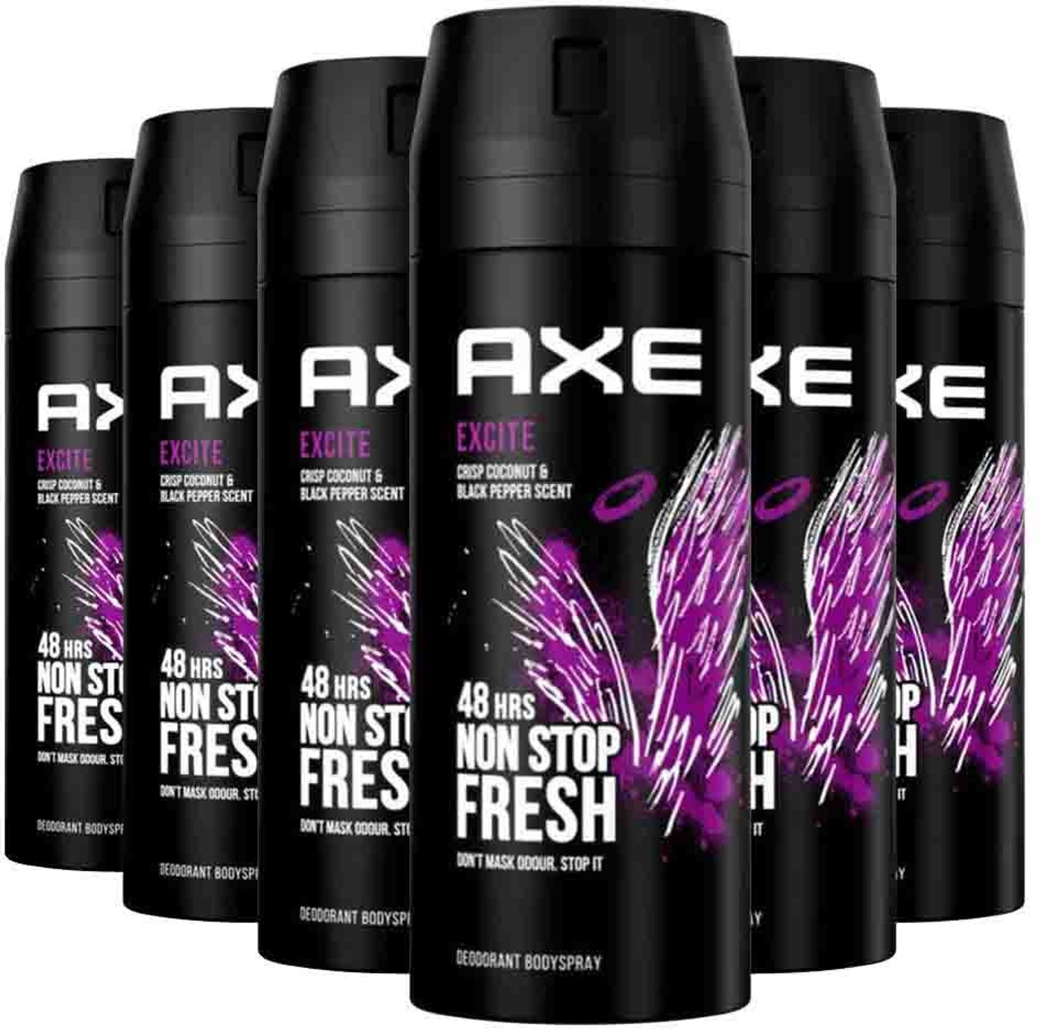 Bol.com 6x Axe Deospray - Excite 150 ml aanbieding