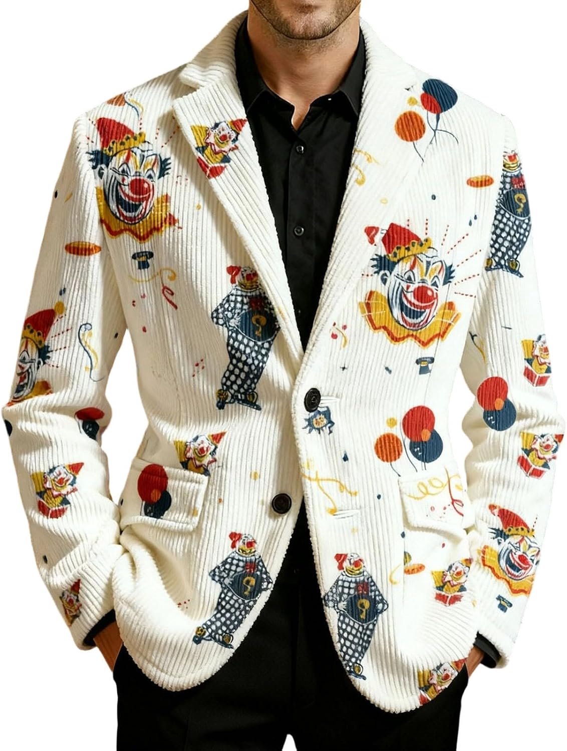 Générique Moderne, getailleerde jas met fluweelachtige strepen en paillettenprint voor elegante feestelijke gelegenheden.