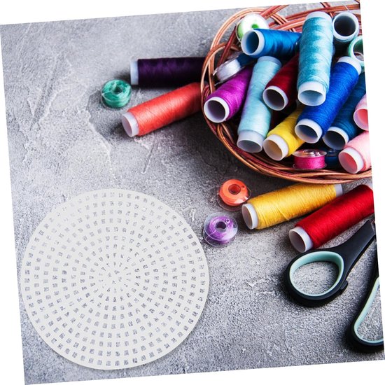 30 Stuks kruissteek mazen Gaas naaien circulaire cirkel planken mesh canvas rond quiltend rondes snijbaar borduurraster herbruikbaar vorm mesh mat vormen netto stof maken — afbeelding 3