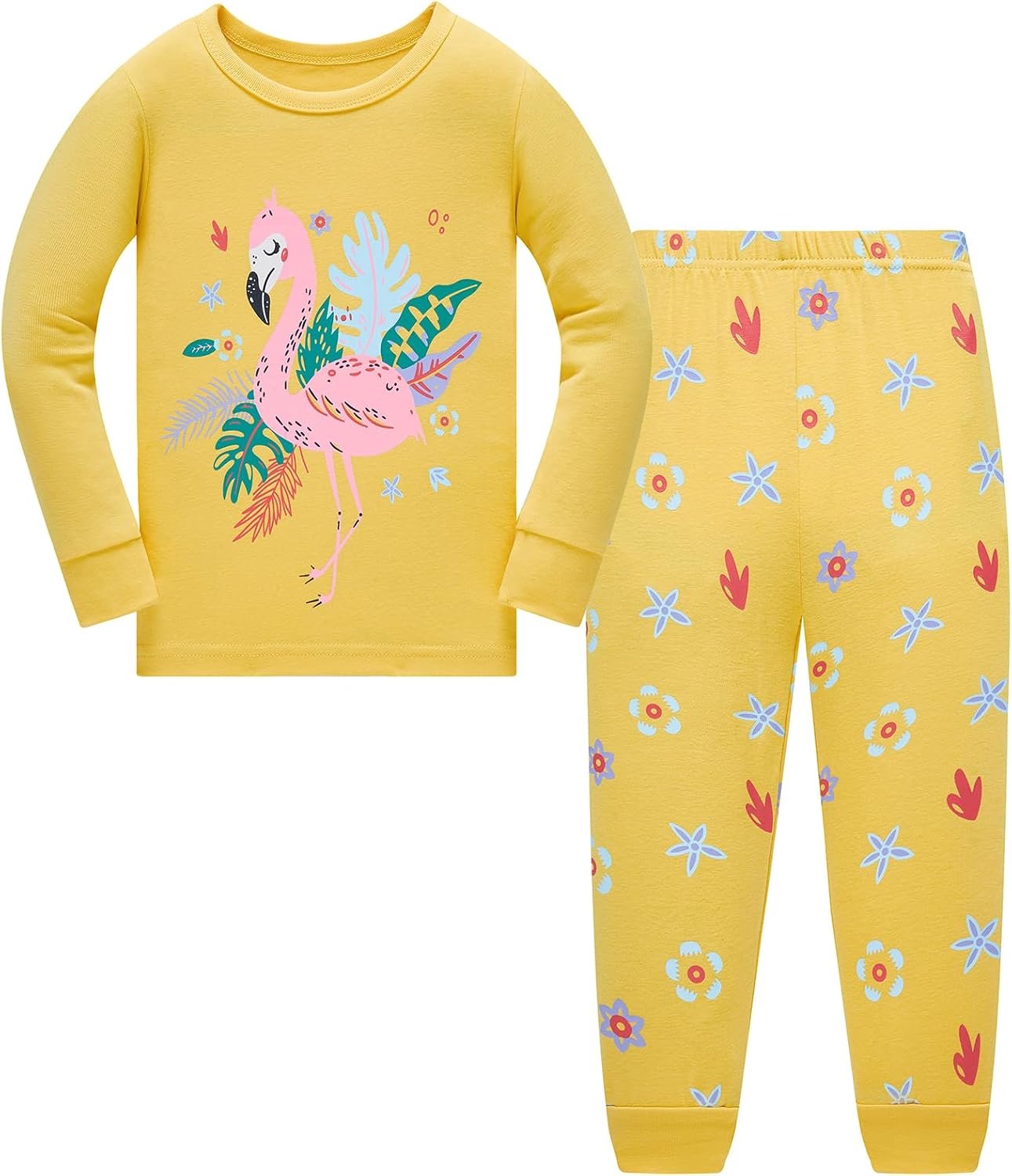 Pyjama voor meisjes, eenhoorn, katoen, lang, 2-delig, nachtkleding voor meisjes van 1-12 jaar