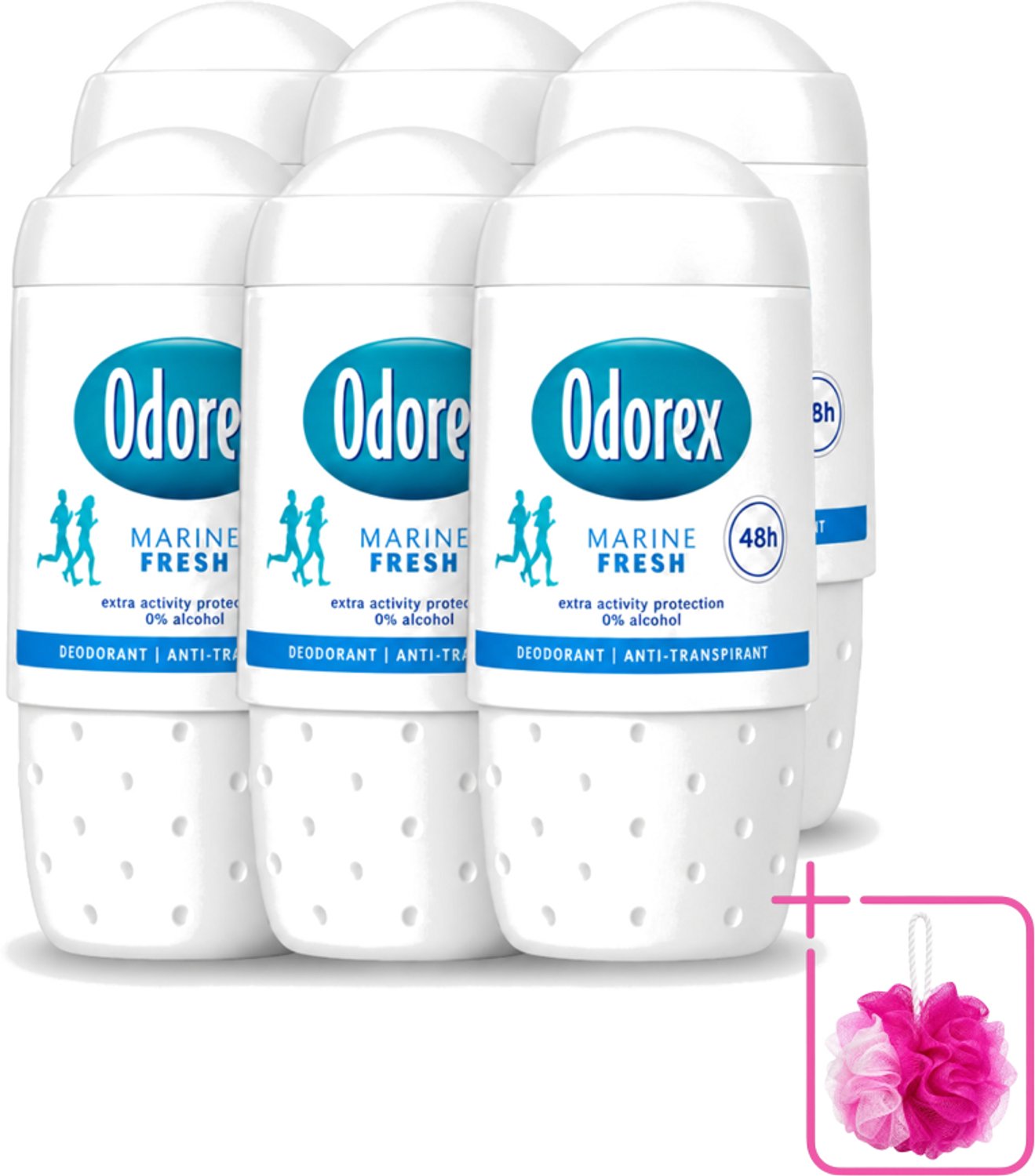 6 x Odorex - Deodorant Roller - Marine Fresh - Verkwikkende Geur - 50 ml - Bulkverpakking - Deodorant Roller - Marine Fresh
