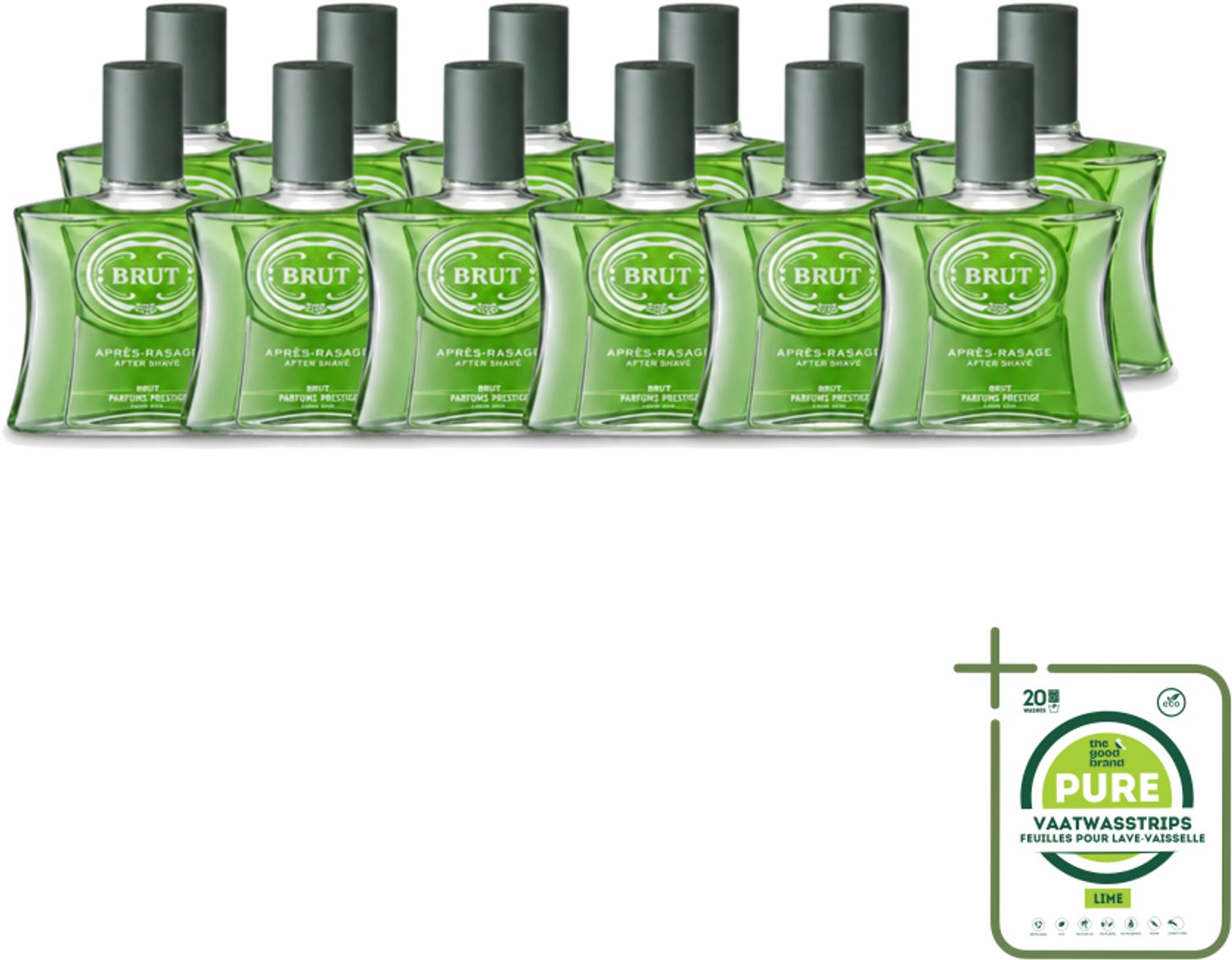 12 x Brut for Men – Aftershave Lotion – 100 ml - Grootverpakking - Aftershave - Herenverzorging - Klassieke Geur - Scheren - Huid Verzorgen