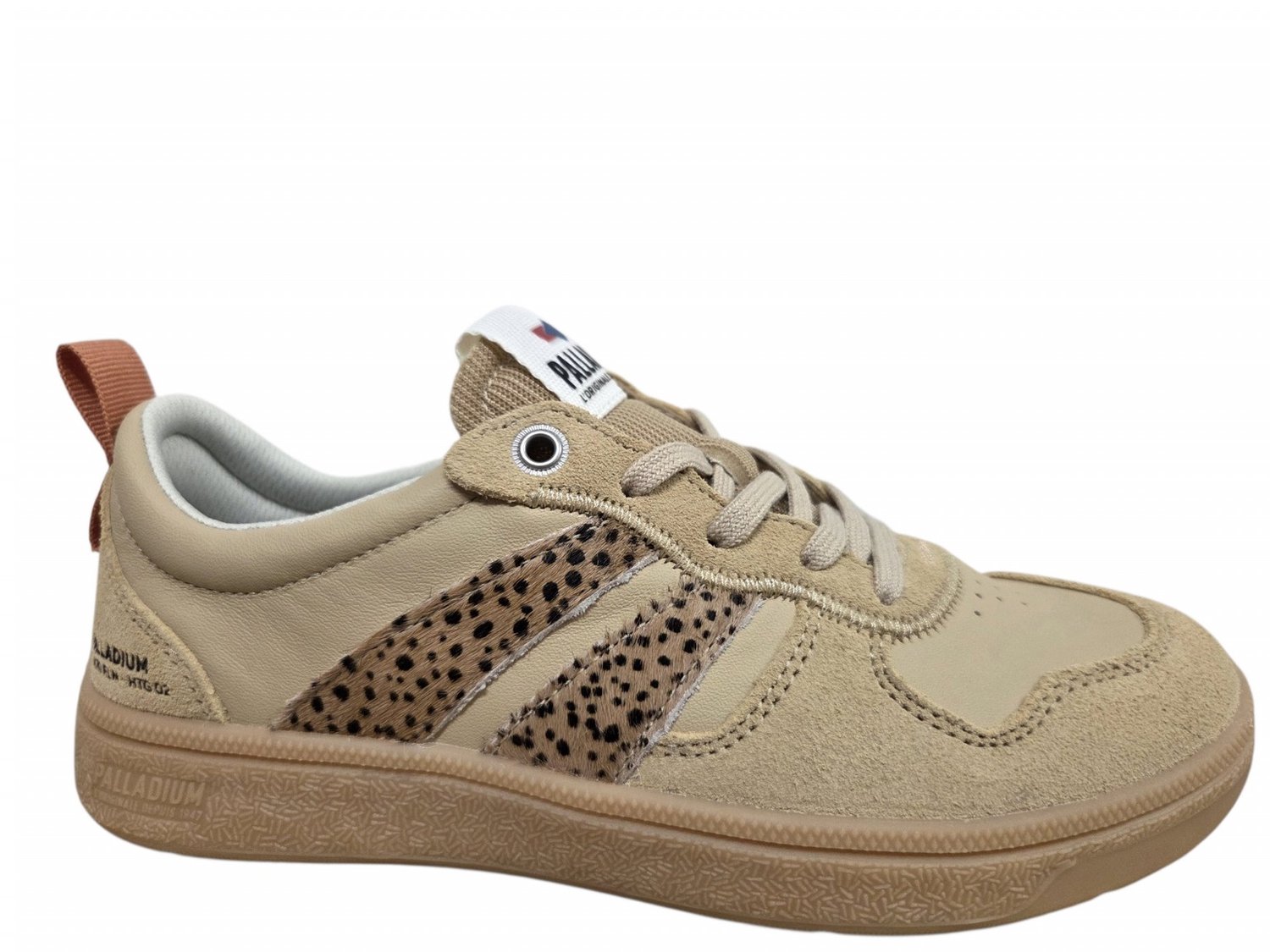 Palladium Pallacup Flame LTH Warm Sand Sneakers Leer en Suede Dames Beige