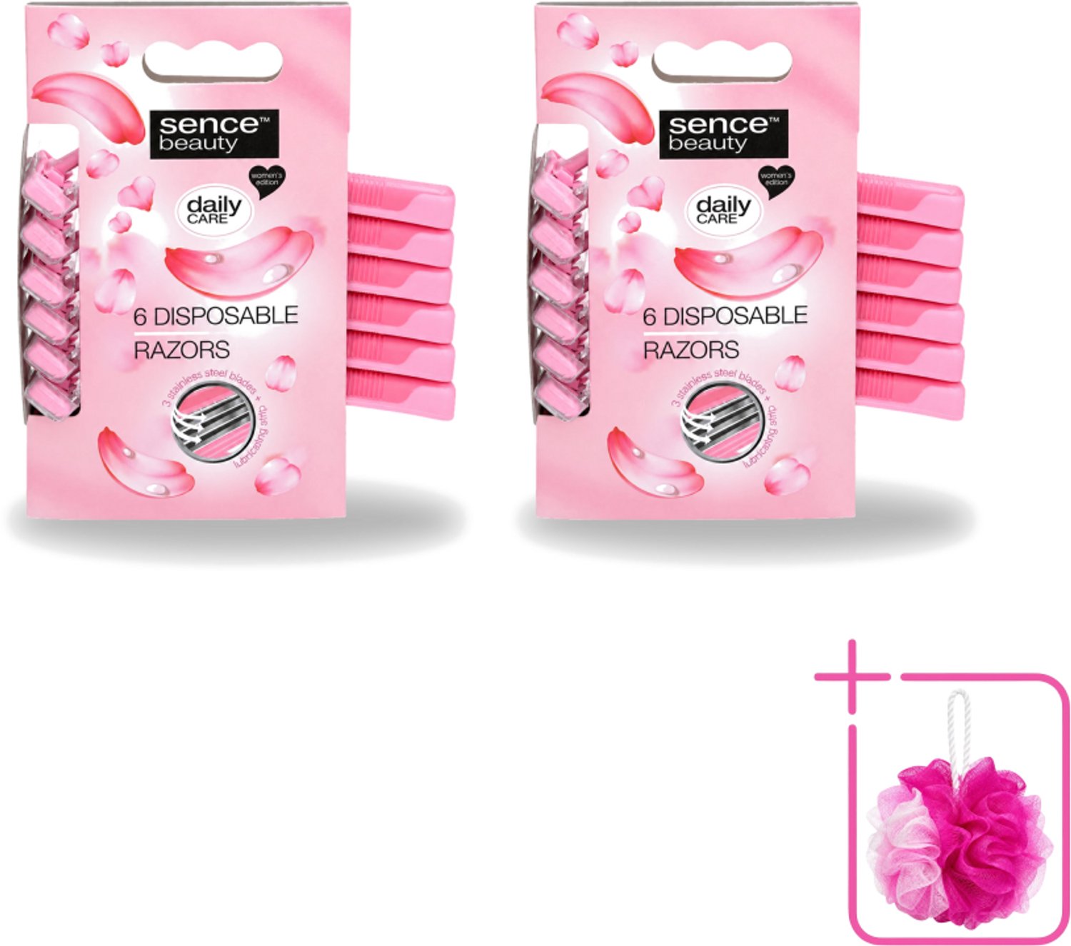 2 x Sence – Wegwerpscheermes – Glad Scheren – Comfort Grip – 6 Wegwerpscheermes - Bulkverpakking - Scheermesje - Scheermes