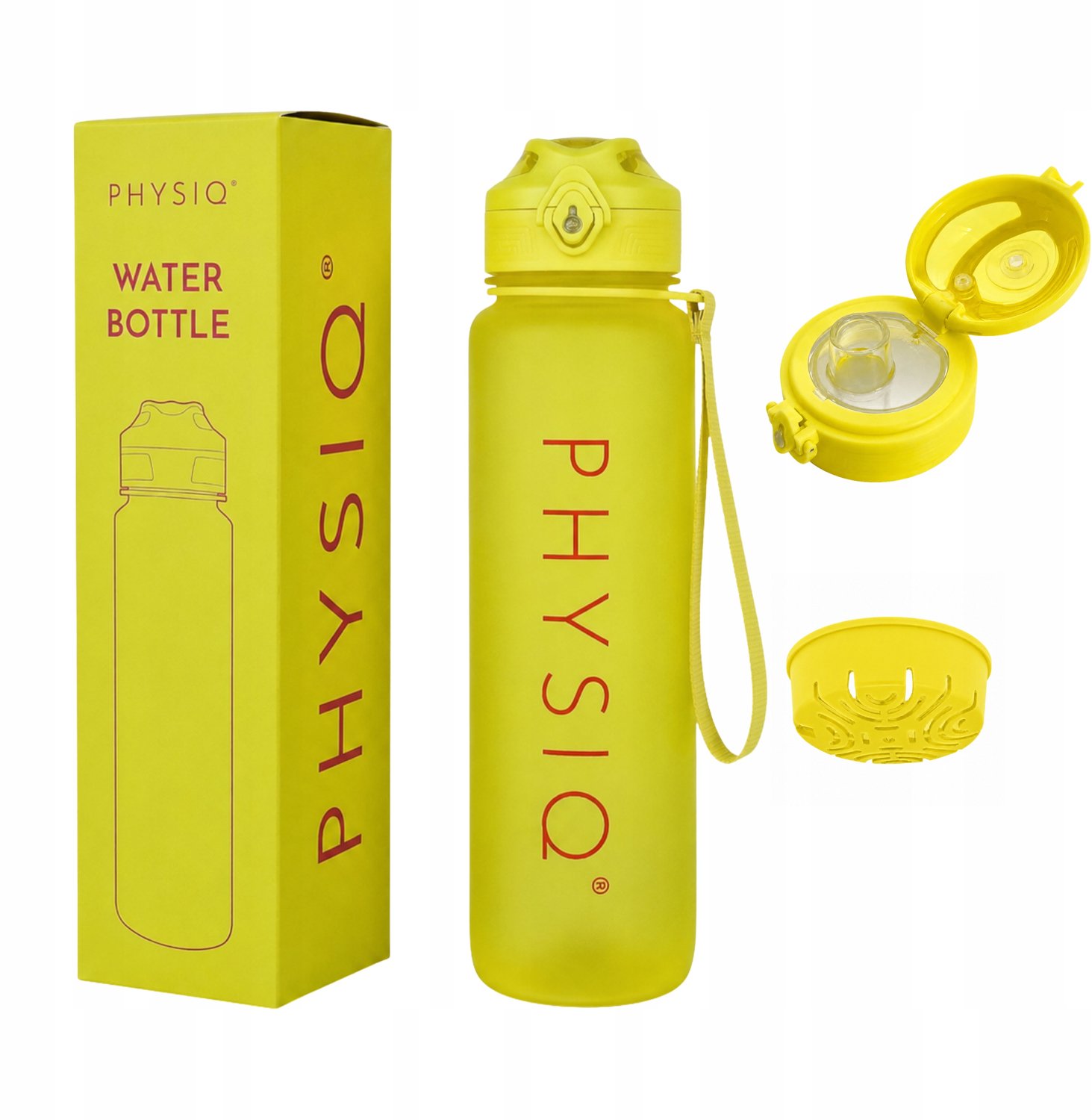 PhysiQ Tritan Bidon 1000ml Geel - Lekvrij & BPA-vrij