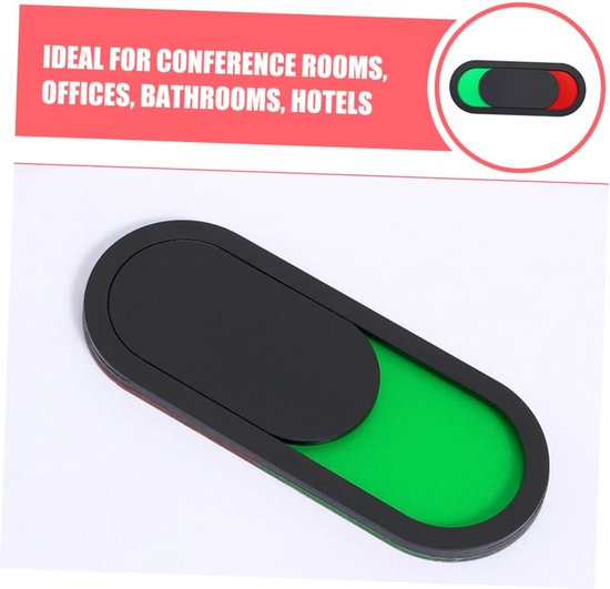 2stuks Vacant Occupied Sign Privacy Deur Indicator Sliders Voor Badkamer Kantoor Vergaderzalen Duurzaam Materiaal Eenvoudige Installatie Met Zelfklevende Achterkant — afbeelding 5