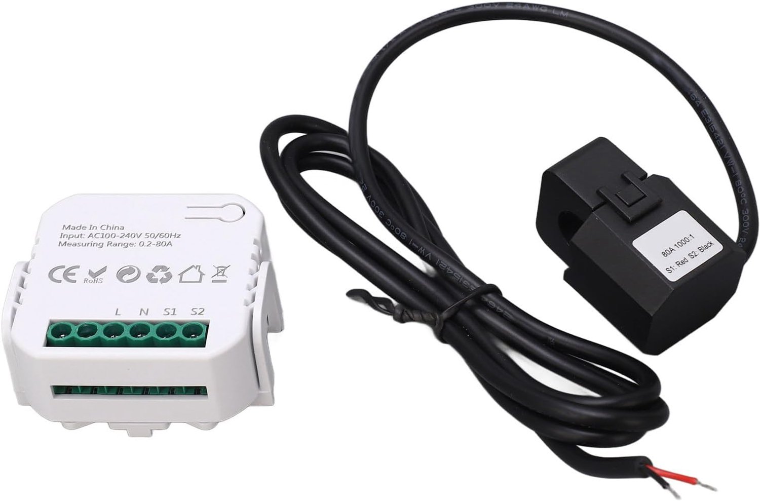 Mingzhe Compacte WiFi-energiemonitor met Energiebeheer (Black)