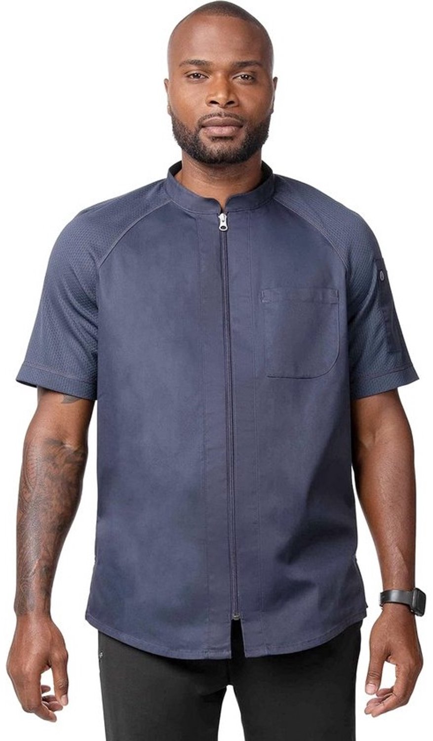 Professionele koksbuis stretch CoolVent - slimfit - grijs
