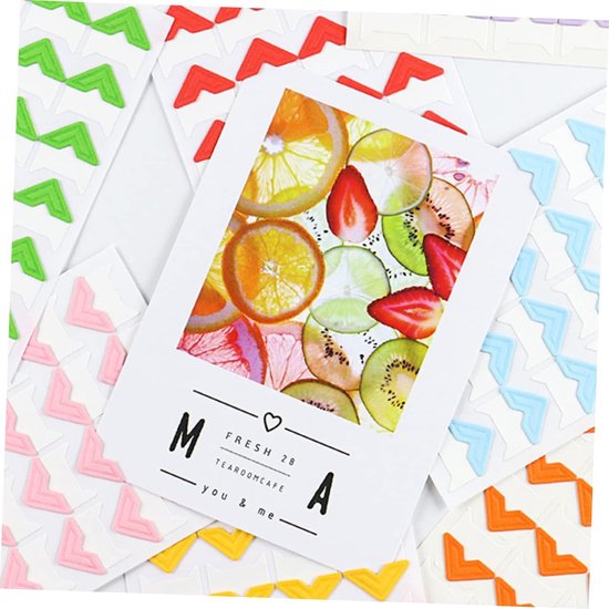 8 Stuks Hoekstickers Accessoires Fotokleefstof Zelfklevende Afbeeldingshoeken Plakboek Fotoalbum Foto Hoeken Album Foto Fotoalbumstickers Foto Hoek Sticker Fotohoeken Zelfklevend — afbeelding 5