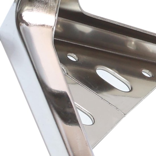 2 stuks meubelpoten van koolstofstaal, hoge weerstand, 12 cm hoog, rubberen houder, antislip onderlegger voor kastbanken (zilver) — afbeelding 2