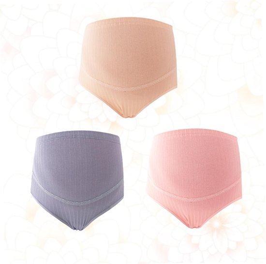 3 Stuks Zwangerschapsbroek Met Hoge Taille Slip Voor Dames Dameslingerie Zwangerschapsslipjes Voor Vrouwen Zwangerschap Onderbroek Postpartum Ondergoed Katoen Mevrouw Buik Controle — afbeelding 4