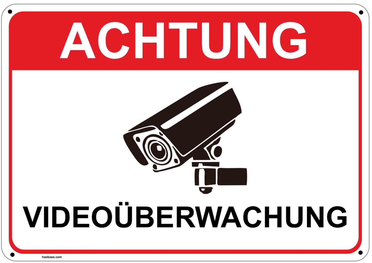Videobewakingsbord 250 mm x 175 mm - duurzaam hard pvc - weerbestendig - beveilig uw eigendom - ShopVlot