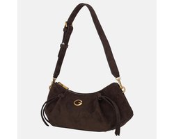 Guess Allegra Medium Schoudertas Dames - Imitatiesuede - Bruin