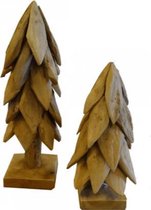 Teak Kerstboom Set van 2