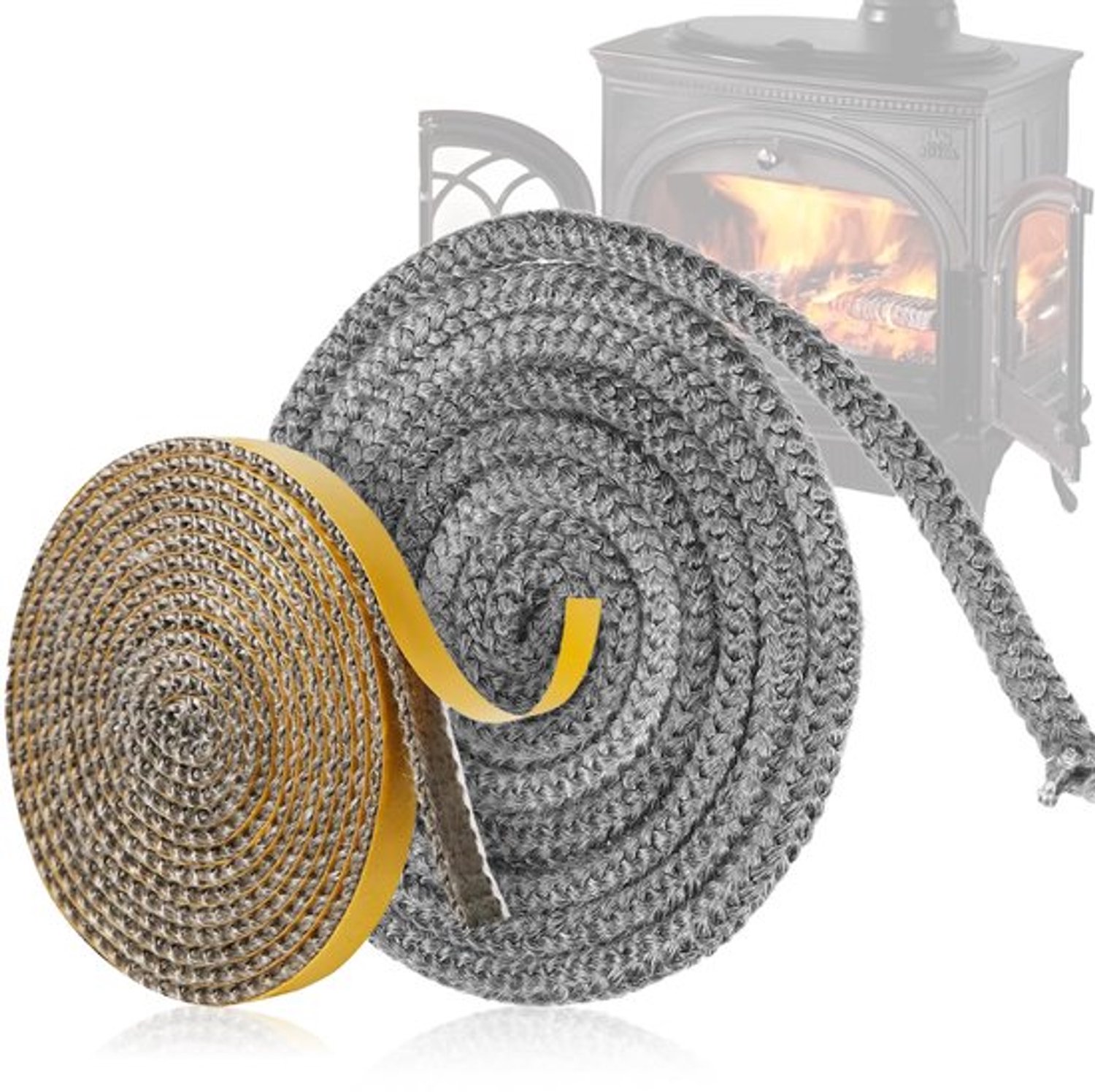 2 stuks 10 mm x 3 m ovenafdichtingskoord afdichtsnoer voor kachel haardafdichting zelfklevende oven afdichtband oven afdichting ovenafdichtband 3 mm x 10 mm x 3 m oven afdichtsnoer 10 mm