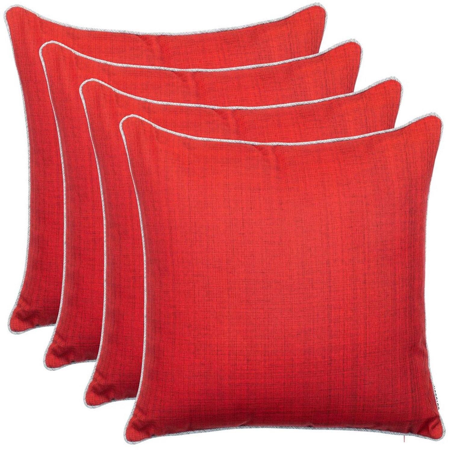 Set van 4 Waterdichte Buiten Kussens 45 x 45 cm Rood