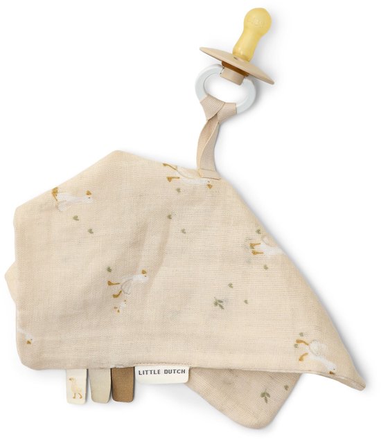 Speendoekje - Beige - Newborn Naturals - Little Goose van Merkloos — afbeelding 2