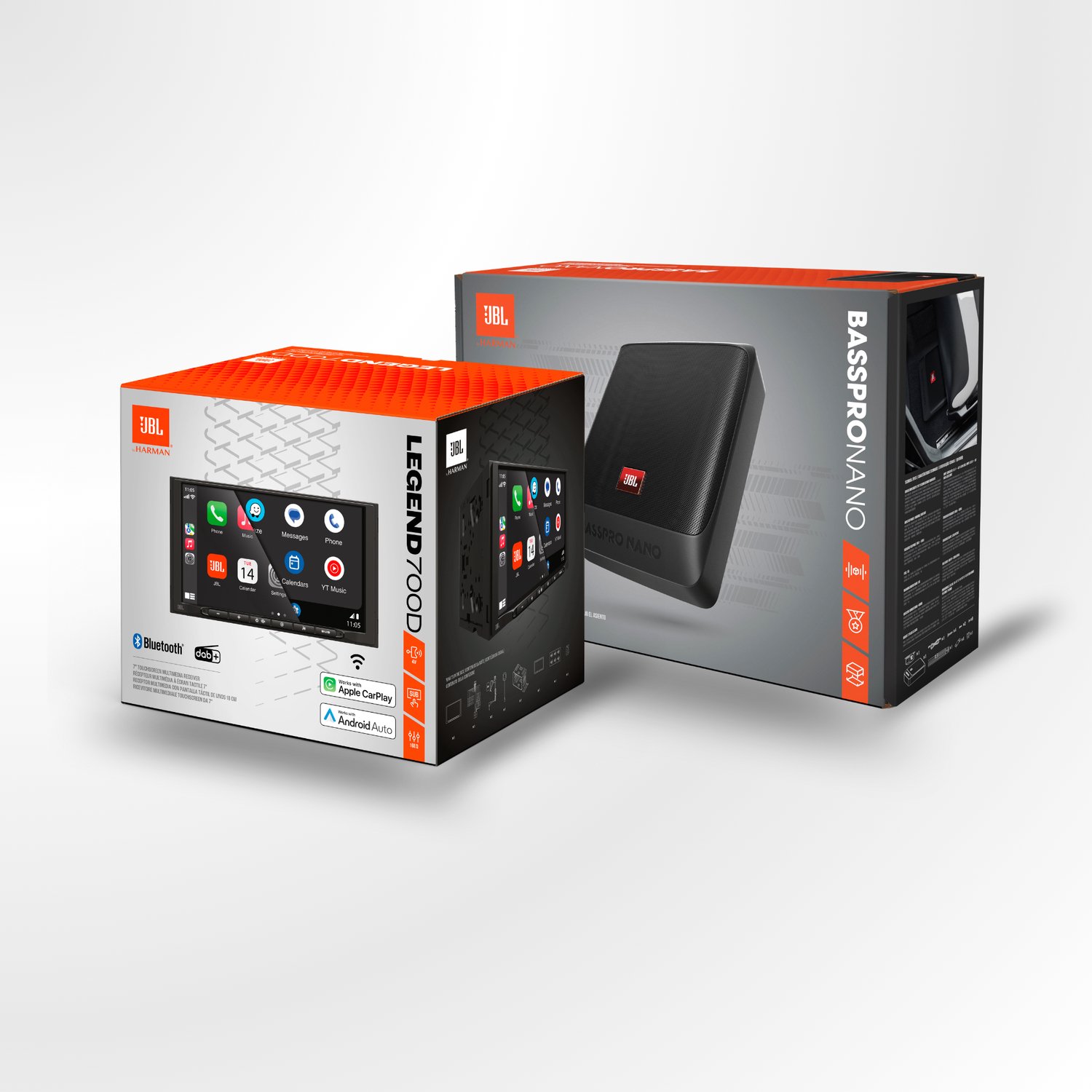 JBL Legendary PACK - Complete Car Audio Set - Legend 700D 7 Inch Autoradio + BassPro Nano Actieve Subwoofer - CarPlay & Android Auto – foto 5