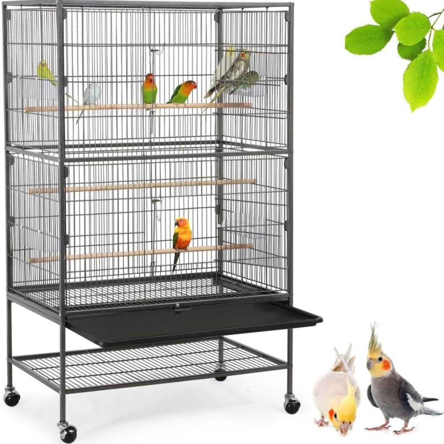 Vogelkooi - Papegaaienkooi - Vogelkooien voor Binnen - Zwart