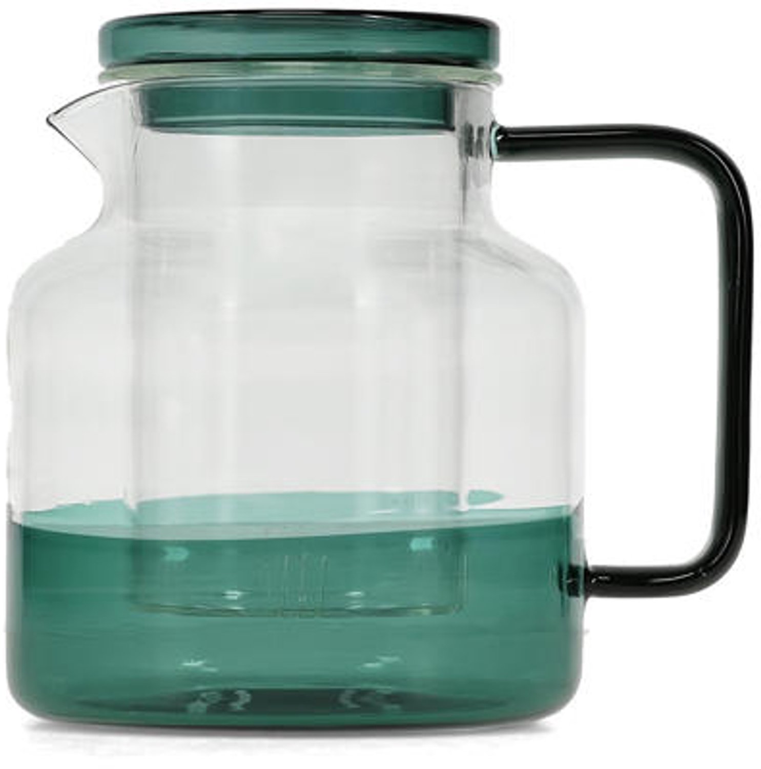 Fameilleur theepot 95cl met glazen filter groen Liv - glazen theekan, voor losse thee en theezakjes, vaatwasserbestendig, voedselveilig, servies voor thuis, restaurant en horeca, mooi als cadeau