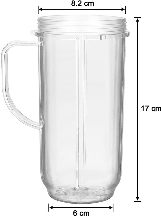 Blenderbekers 650ml - 2-pack - Compatibel met Magic Bullet - Vaatwasmachinebestendig - BPA-vrij - Handvat voor comfort - Reservebekers — afbeelding 3