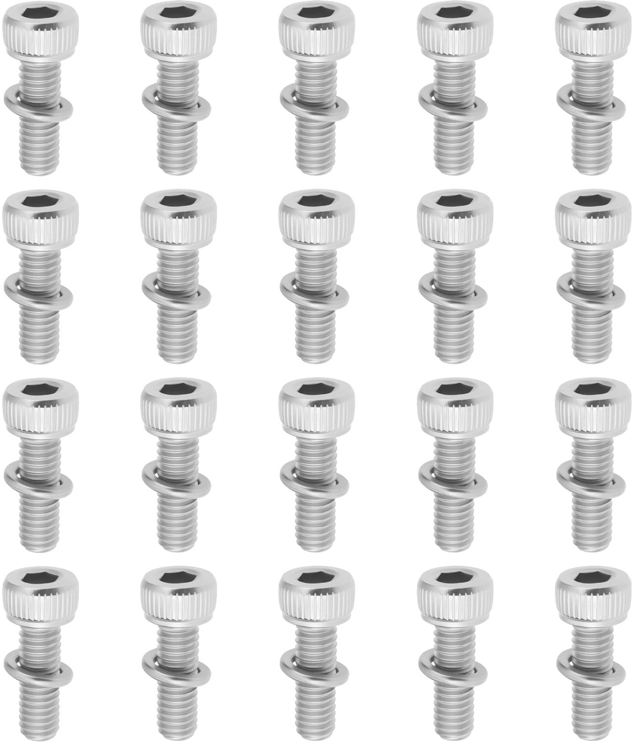 Vlotterkamerbout M4x12mm - 20 stuks - Roestvrij Staal - Zeshoekige Socket - Antislip Installatie - Corrosiebestendig - Schroeven