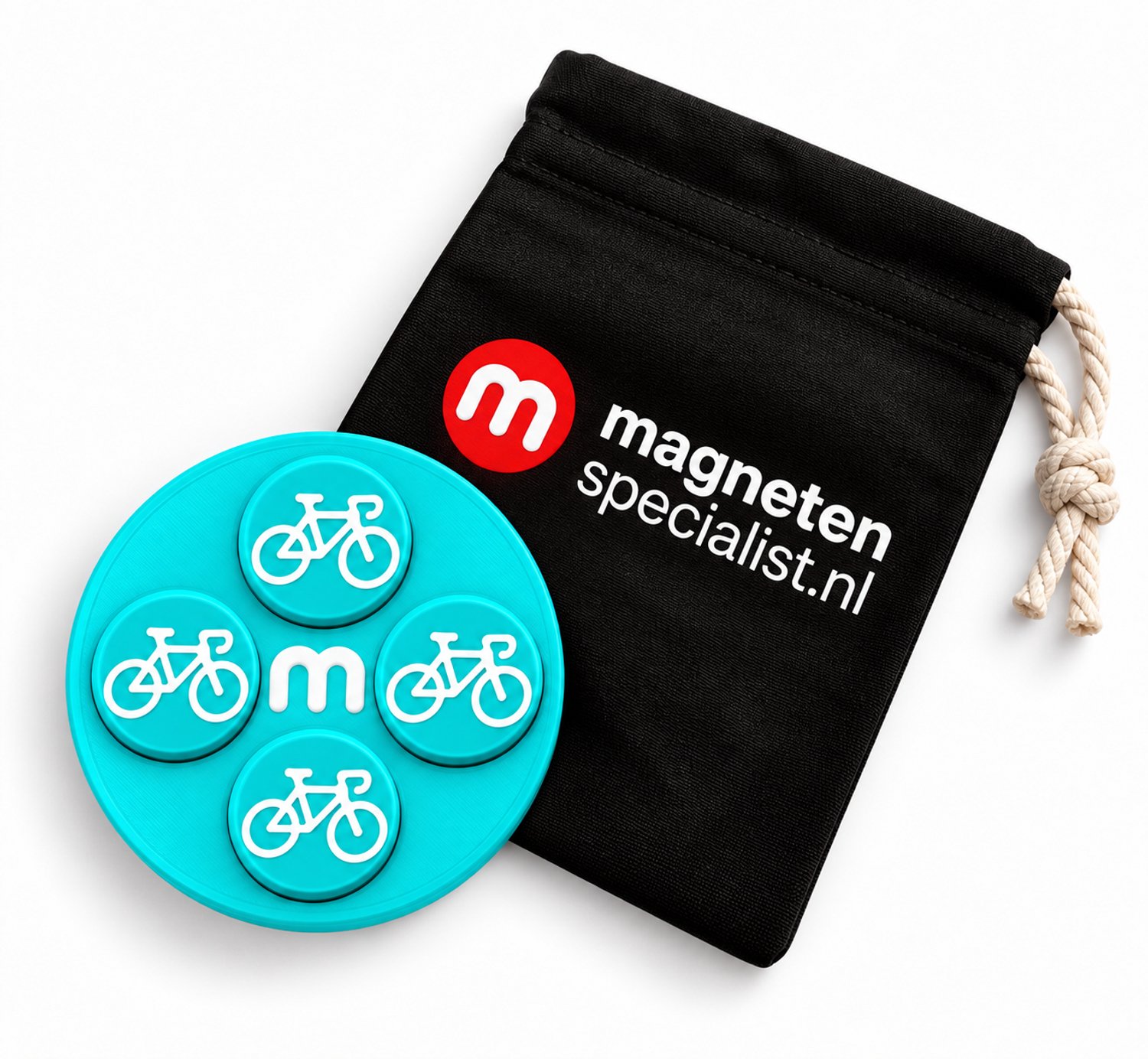 Startnummer Magneten Wielrennen – Turquoise – Set van 8